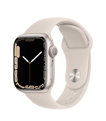 Смарт-часы Apple Watch S7 41мм Starlight Sport Band (белые)