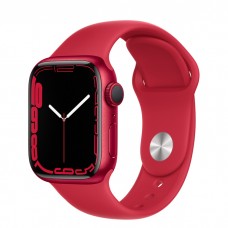 Apple Watch S7 41мм Red Aluminum Case with Red Sport Band Официальные