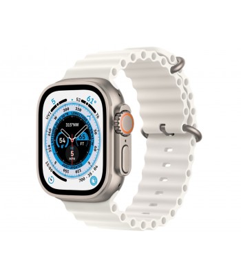 Смарт-часы Apple Watch Ultra GPS + Cellular 49mm корпус из титана титановый + ремешок (белый)