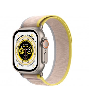 Apple Watch Ultra GPS + Cellular 49mm корпус из титана + ремешок Trail (желтого/серого цвета)